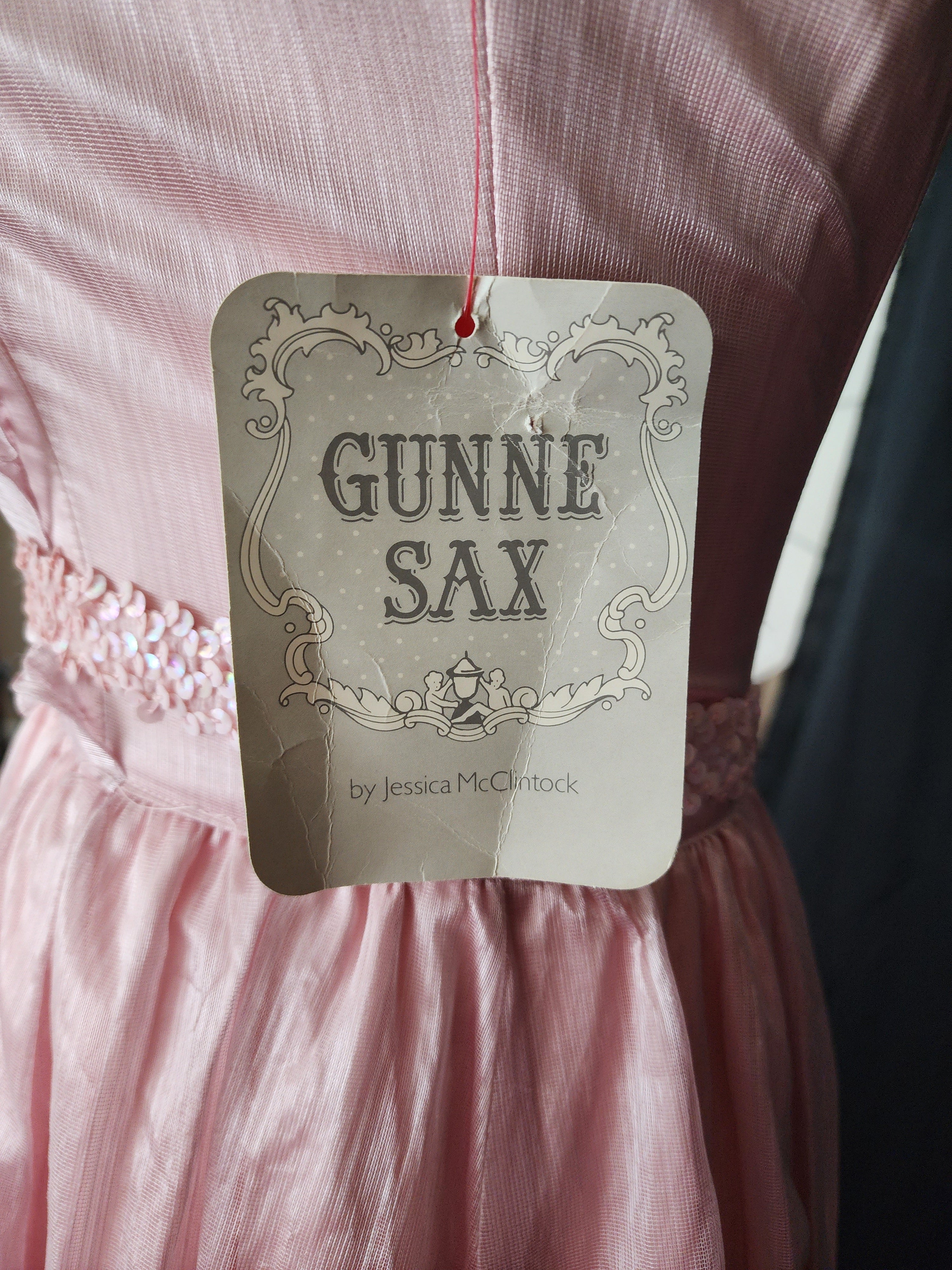 Vintage Gunne Sax by Jessica McClintock Pink Formal Gown